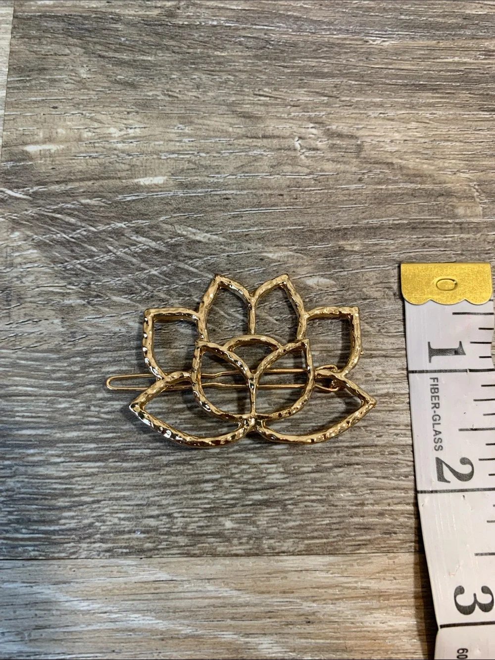 Gold Lotus Hair Clip - Women’s Decorative Hair Accessory